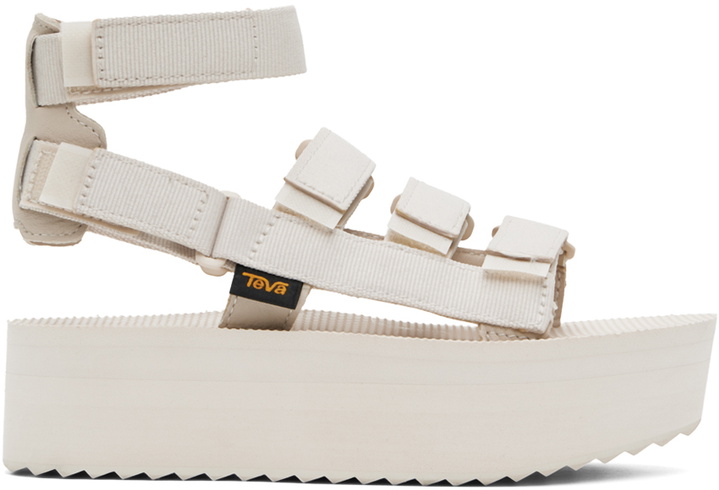 Photo: Teva Off-White Flatform Mevia Sandals