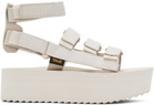 Teva Off-White Flatform Mevia Sandals