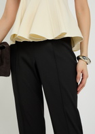 Another Tomorrow Slim-leg Stretch-wool Trousers Black