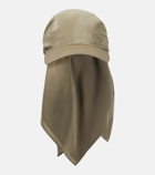 Toteme - Scarf-detail cotton and silk baseball cap