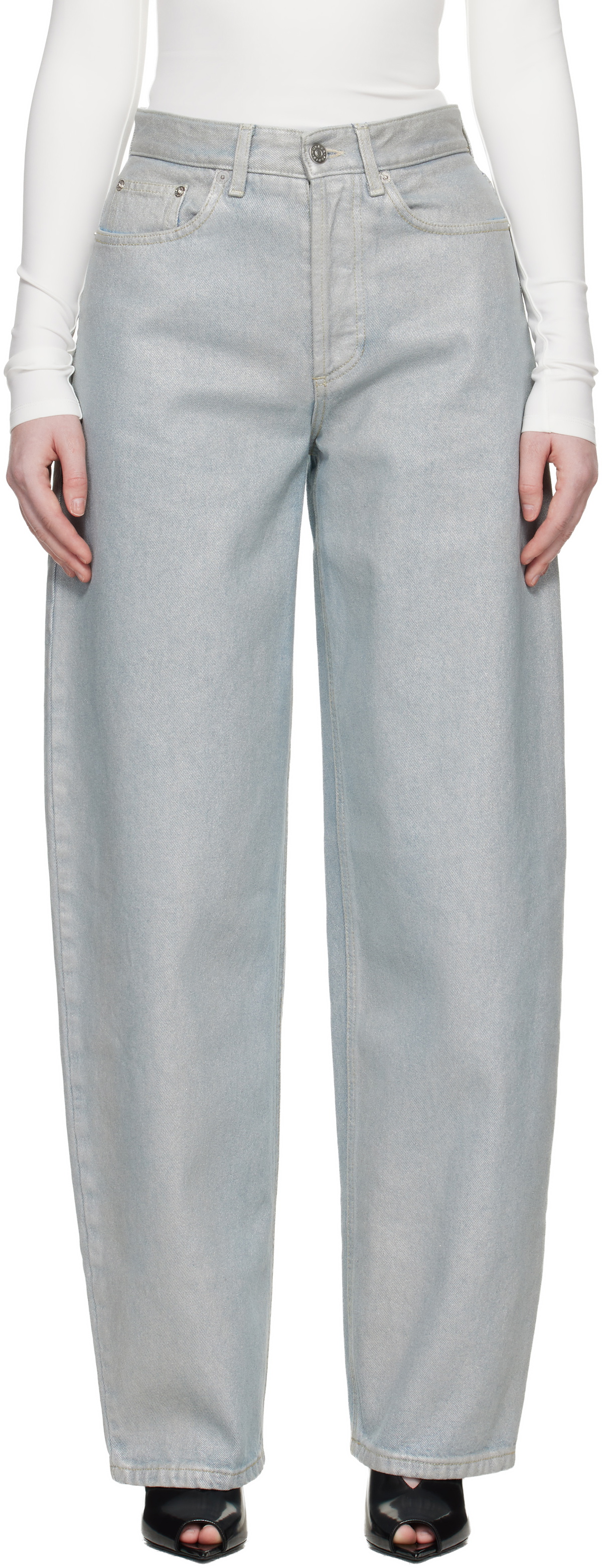Mugler Blue Foil Jeans