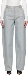 Mugler Blue Foil Jeans