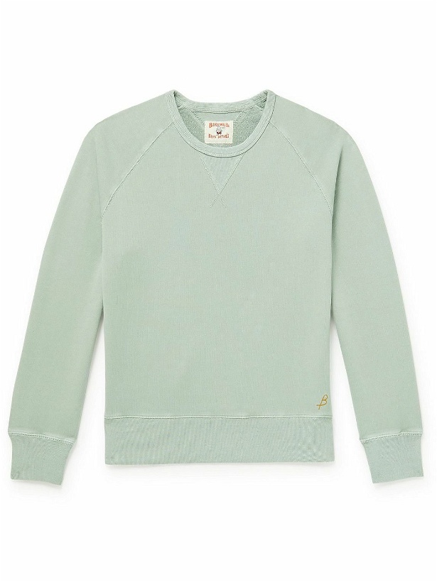 Photo: Birdwell - Jalama Logo-Embroidered Cotton-Jersey Sweatshirt - Green