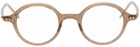 YUICHI TOYAMA. Taupe Janome Glasses