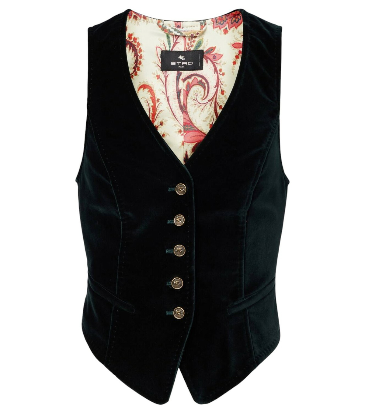 Etro Jacquard Silk Blend Blazer With Embroidery Etro