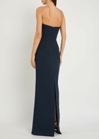 Rebecca Vallance Orla Embellished Crepe Gown Navy