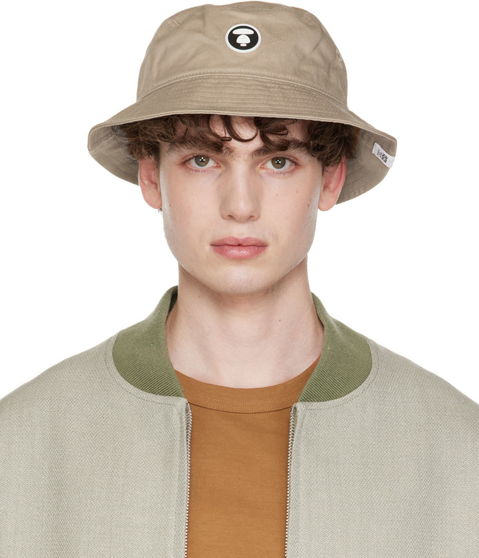 AAPE by A Bathing Ape Beige Aape Bucket Hat AAPE by A Bathing Ape