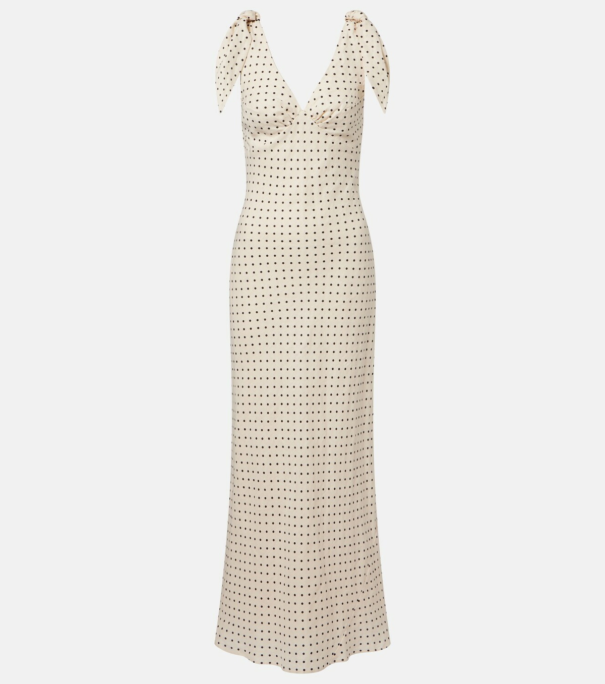 Faithfull Solana polka-dot linen maxi dress