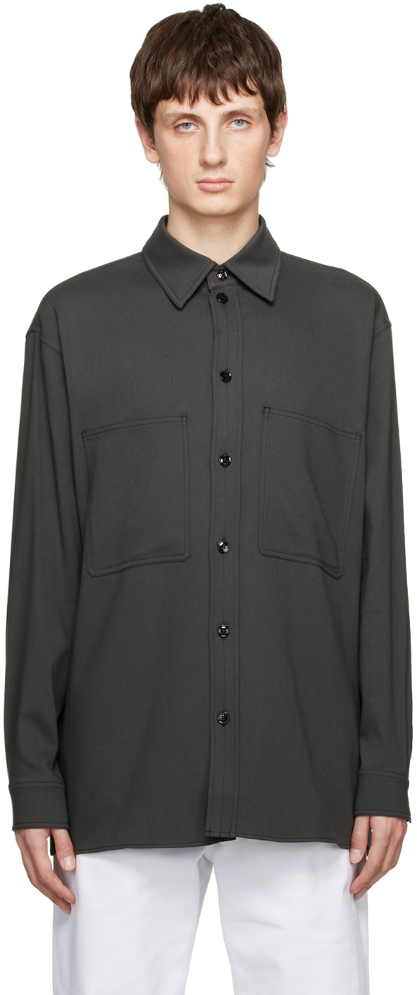 LEMAIRE Black Straight Collar Shirt Lemaire