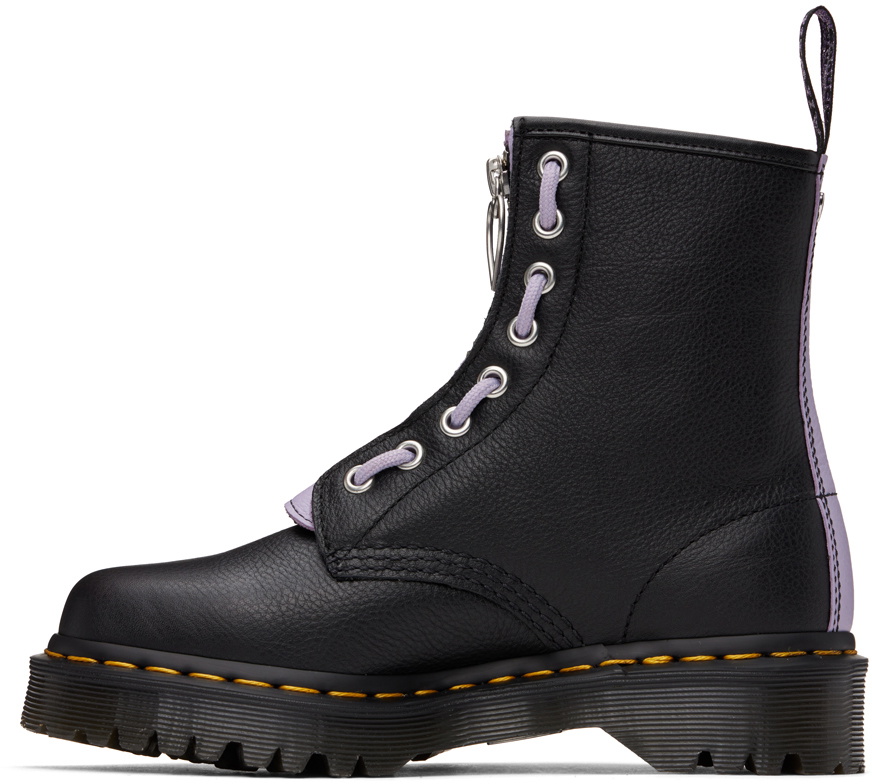Dr. Martens Black 1460 Zip Heart Boots Dr. Martens