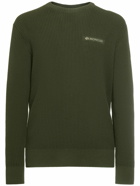 MONCLER - Cotton Waffle Stitch Crewneck Sweater