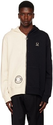 Raf Simons Black & Off-White Fred Perry Edition Patch Hoodie