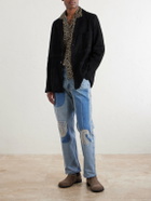 Kartik Research - Embroidered Suede Blazer - Black