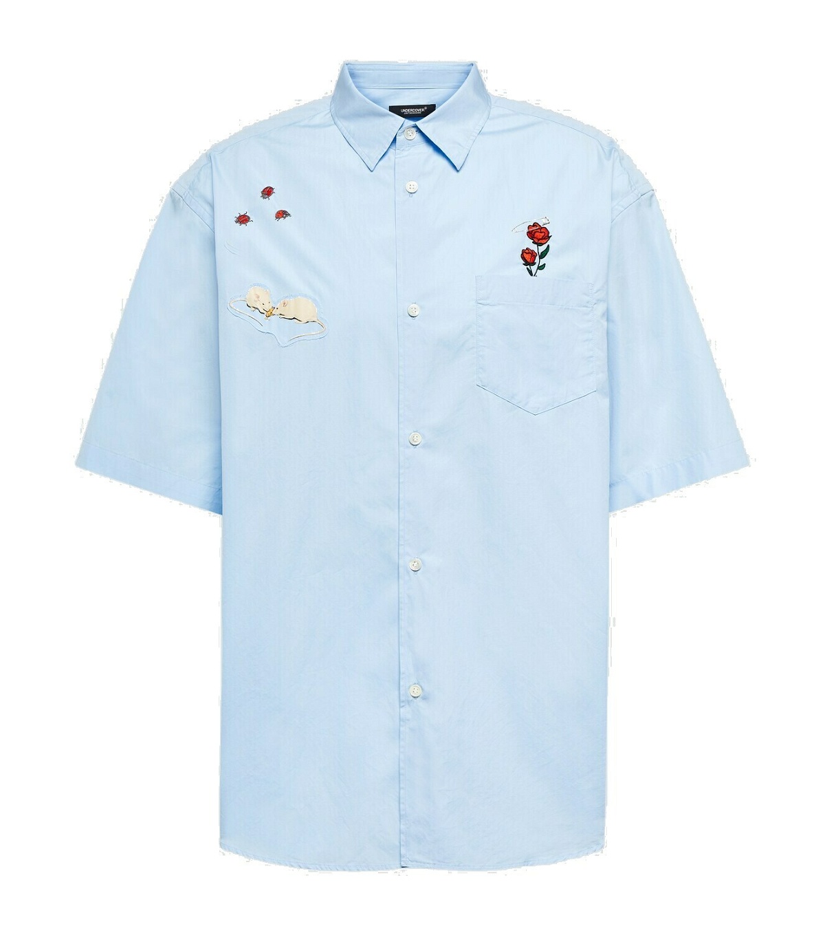 Undercover Embroidered cotton poplin shirt Undercover