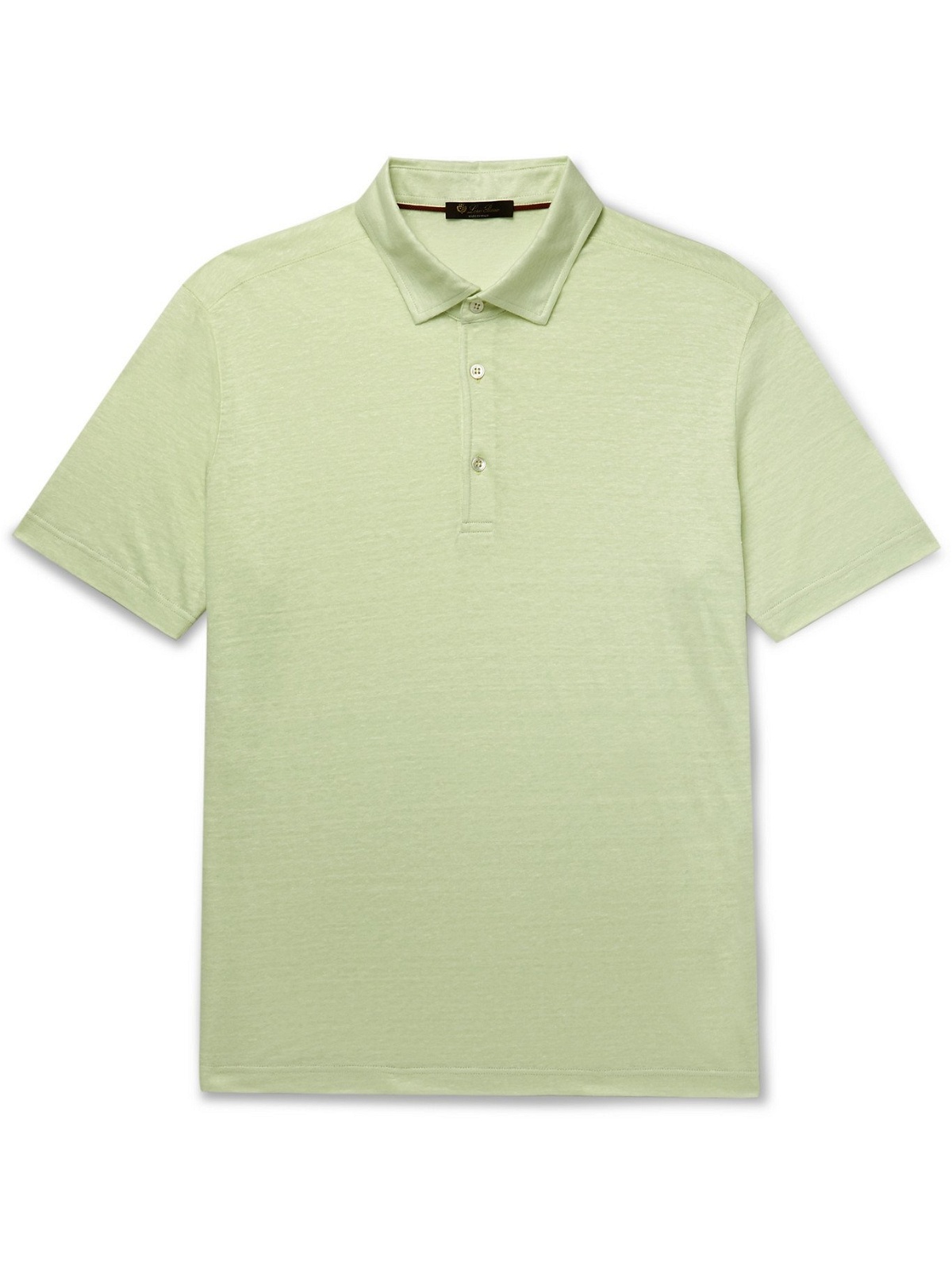 LORO PIANA - Linen-Jersey Polo Shirt - Green Loro Piana