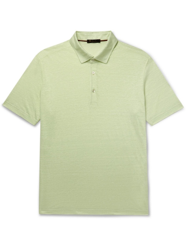 Photo: LORO PIANA - Linen-Jersey Polo Shirt - Green