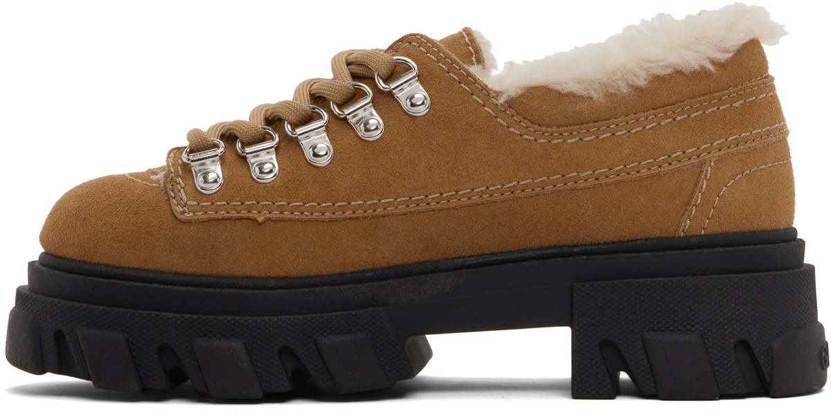 GANNI Tan Cleated Derbys