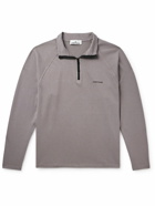 Stone Island - Garment-Dyed Logo-Print Cotton-Jersey Half-Zip Sweater - Gray