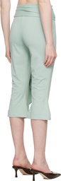 Conner Ives Blue Shell Belt Capri Trousers