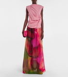 Dries Van Noten Jacquard silk-blend maxi skirt