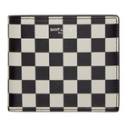 Saint Laurent Black and Off-White Checkered East/West Wallet