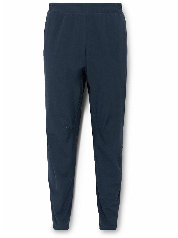 Photo: ON - Movement Slim-Fit Tapered Mesh-Trimmed Stretch-Shell Trousers - Blue