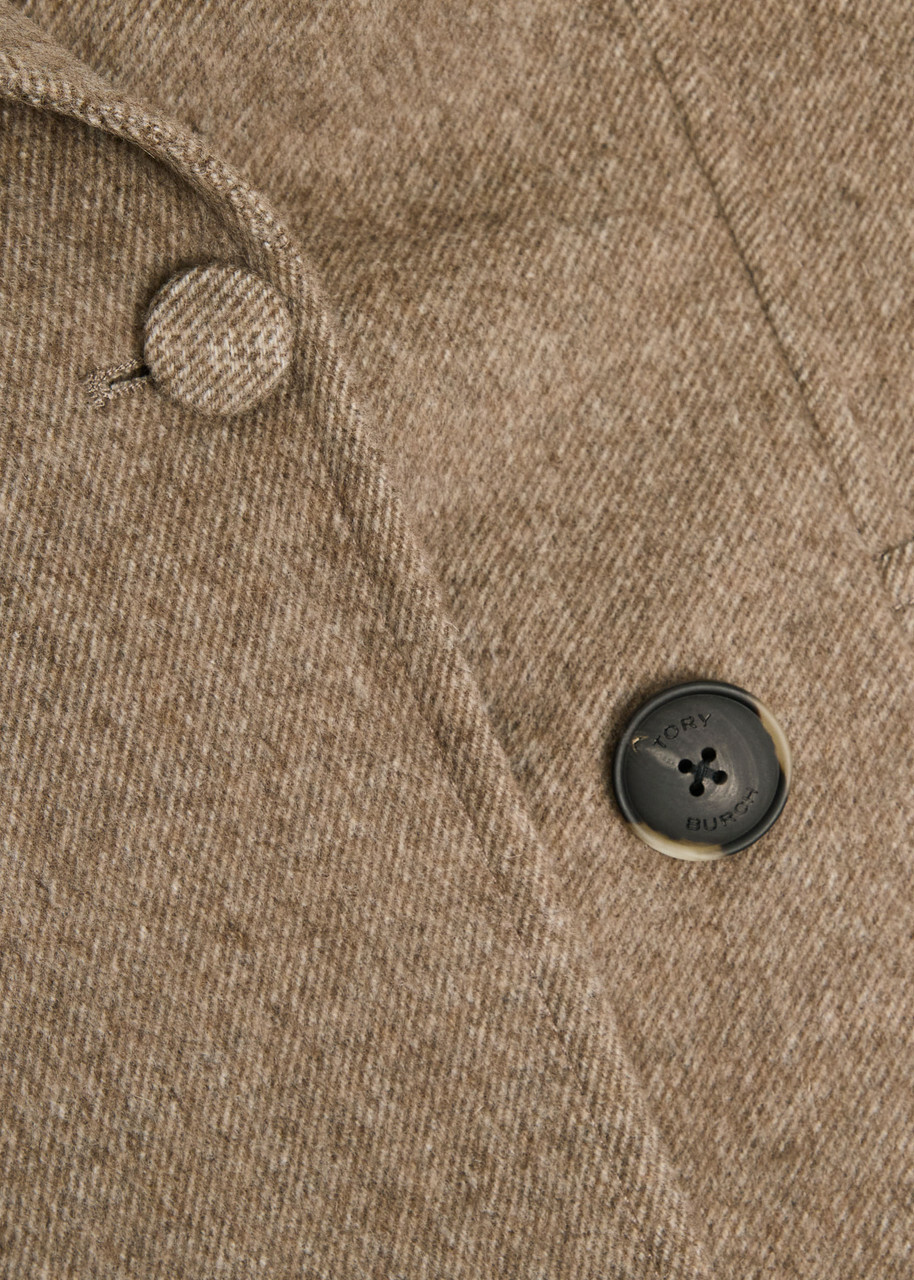 Tory Burch Wool-twill Jacket Light Brown