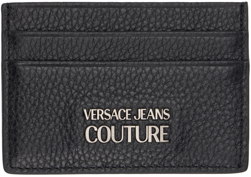 Versace Jeans Couture Black Logo Card Holder Versace