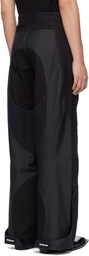 Mugler Black Technical Fabric Trousers