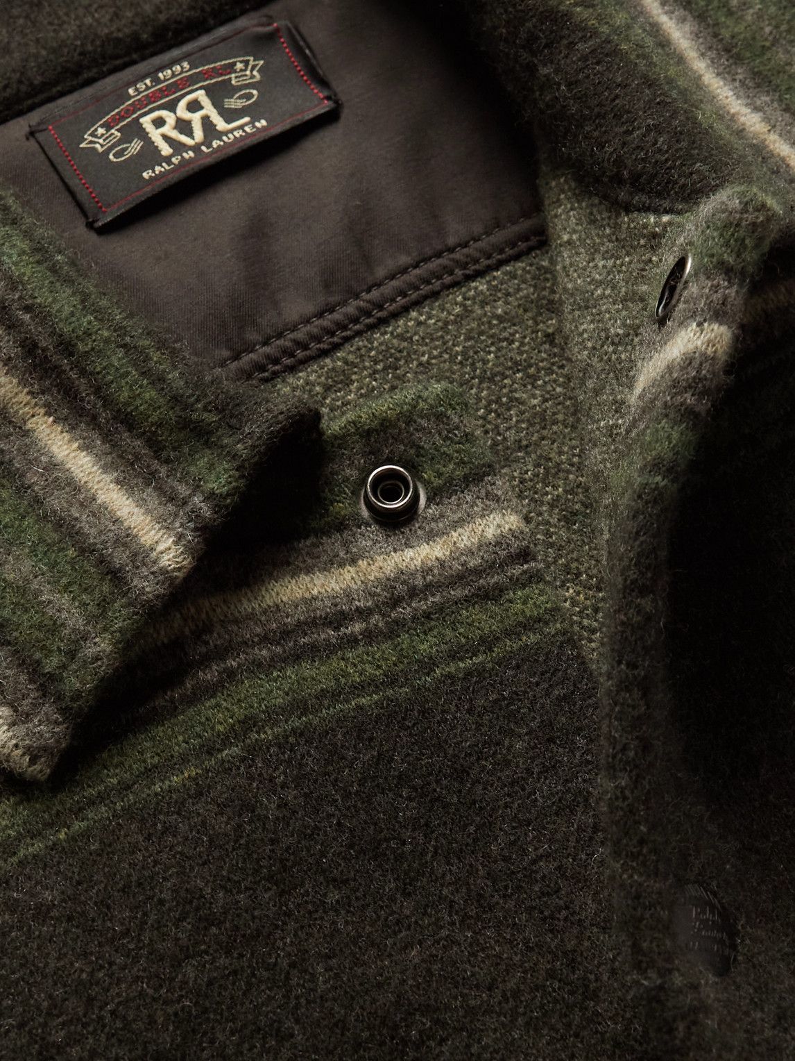 RRL - Striped Wool and Cashmere-Blend Jacquard Shirt Jacket