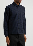 Percival Checkerboard Denim Shirt Navy