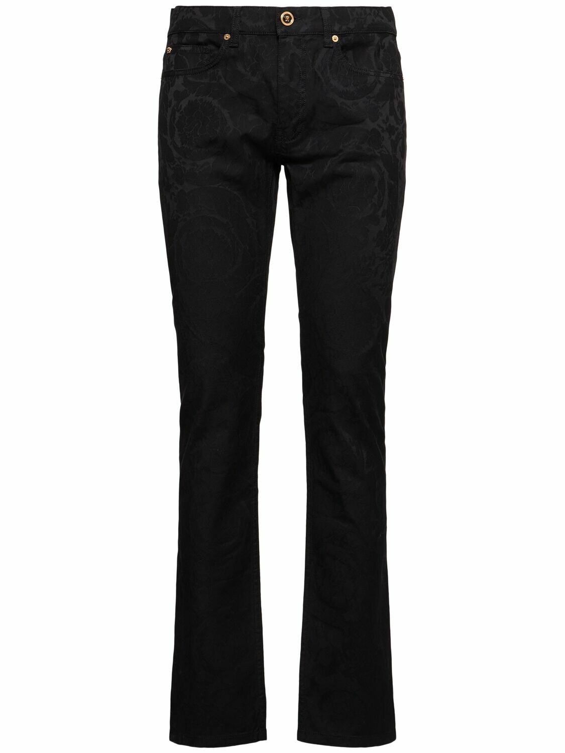 VERSACE Baroque Jacquard Denim Jeans Versace