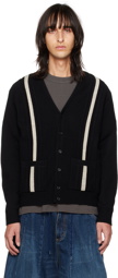 BEAMS PLUS Black Stripe Cardigan