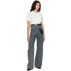 MM6 Maison Margiela Black Numeric Mini Calf Leather Belt
