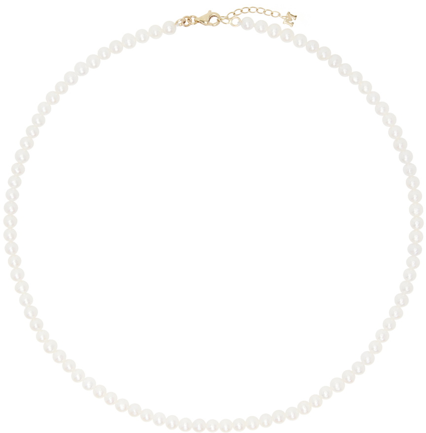 Mateo White Pearl Beaded Choker