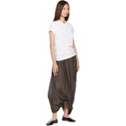 TOTEME White Wide-Ribbed V-Neck T-shirt