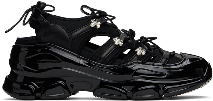 Photo: Simone Rocha Black Beaded Classic Tracker Sneakers