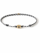 Luis Morais - Gold, Diamond and Cord Bracelet