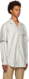 Feng Chen Wang Gray Paneled Shirt