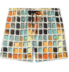 Ermenegildo Zegna - Slim-Fit Mid-Length Printed Swim Shorts - Yellow