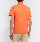 Maison Kitsuné - Logo-Appliquéd Cotton-Jersey T-Shirt - Orange