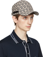 Salvatore Ferragamo Off-White & Gray Gancini Baseball Cap