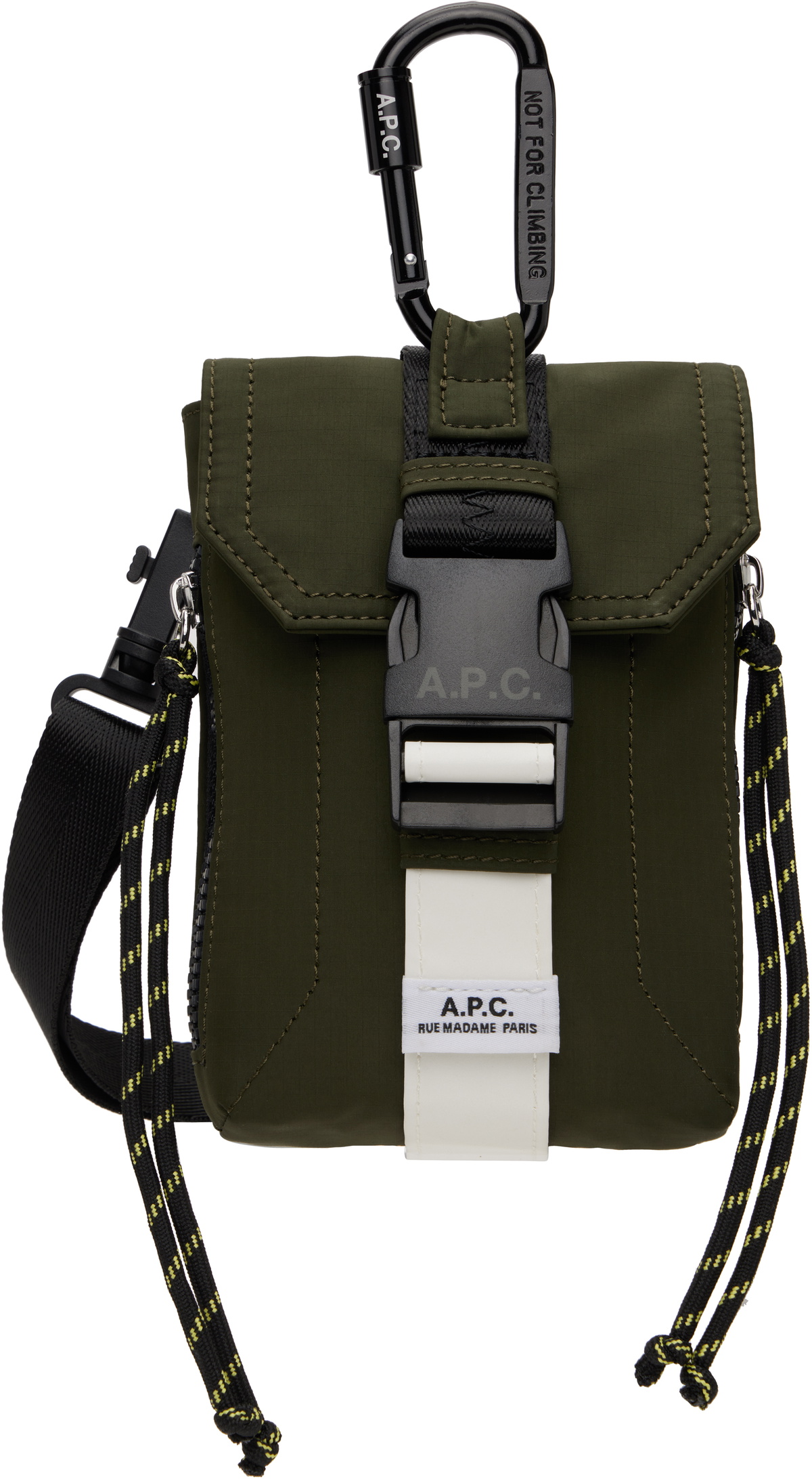 A.P.C. Khaki Trek Crossbody Pouch A.P.C.