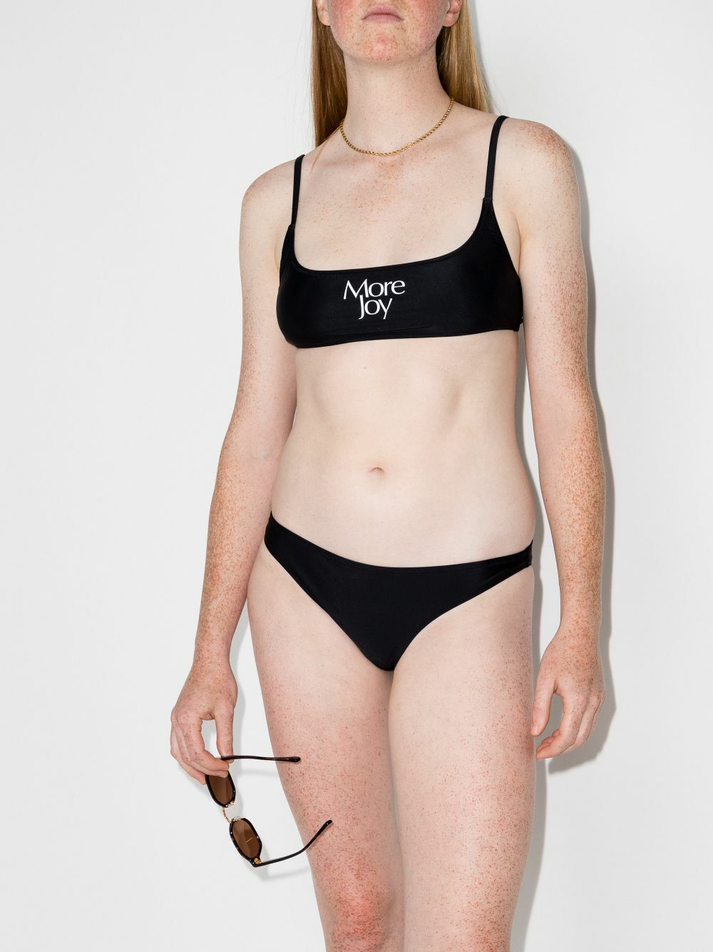 More Joy Logo Print Bikini Top
