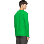 Comme des Garcons Shirt Green Logo Long Sleeve T-Shirt