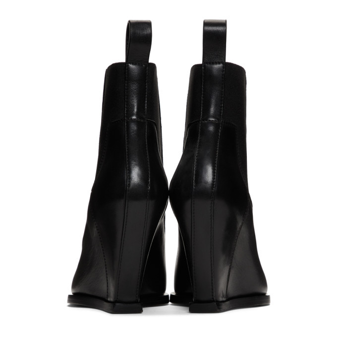 archive rick owens ヒールブーツ　leather black archive rick owens ヒールブーツ leather black