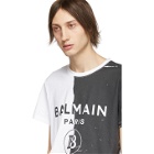 Balmain Black and White Printed T-Shirt