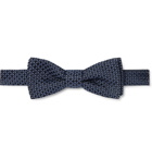 HUGO BOSS - Pre-Tied Silk-Jacquard Bow Tie - Blue