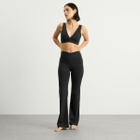 TALA Women's Dayflex V Neck Sports Bra in Shadow Black