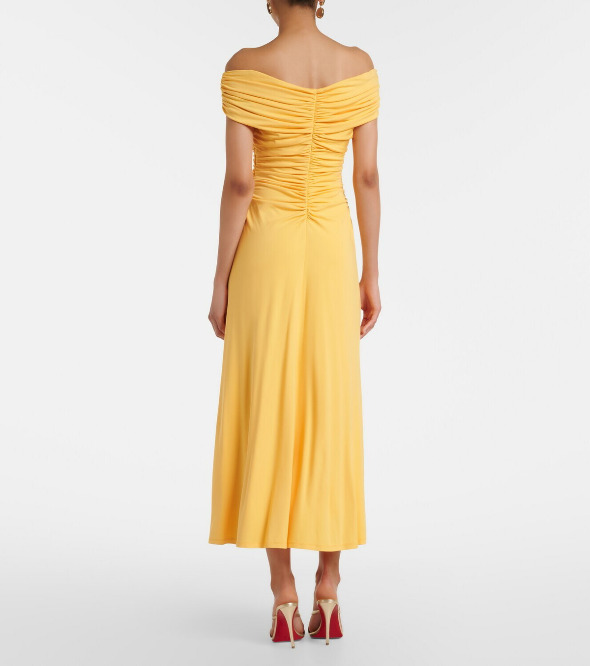 Simkhai Sheyda ruched jersey midi dress